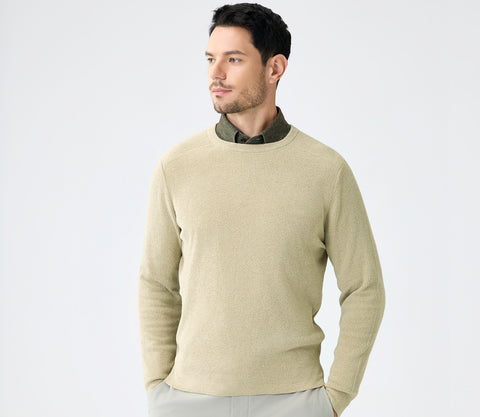 Innovative Men's Soft-Touch Fabric Sweater