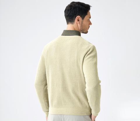 Innovative Men's Soft-Touch Fabric Sweater