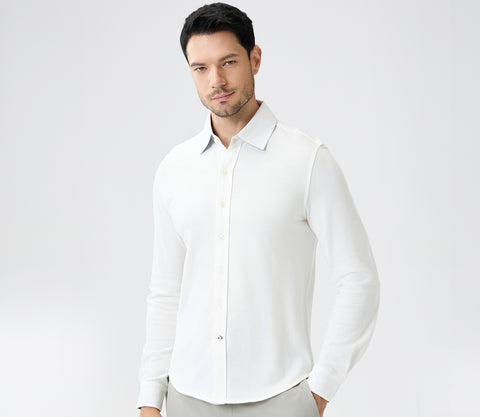 Ultimate Cotton Shirt Textured Pique Breathable & Soft