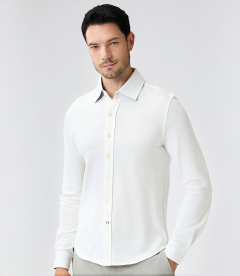 Ultimate Cotton Textured Pique Breathable Shirt