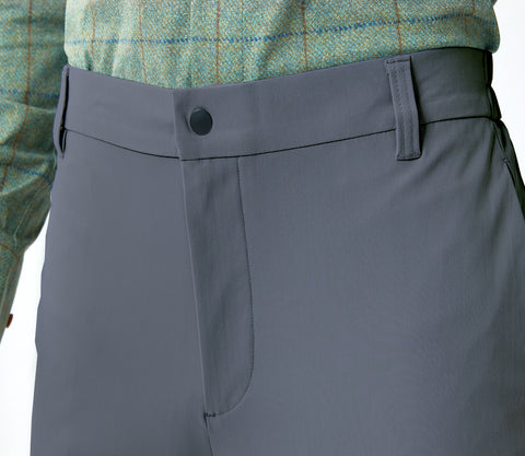 Premium Warp-Knitted Trousers with Elastic Waist & Zippered Back Pocket