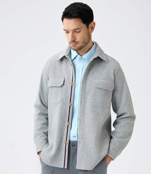 Stylish Flannel-Look Shirt Jacket