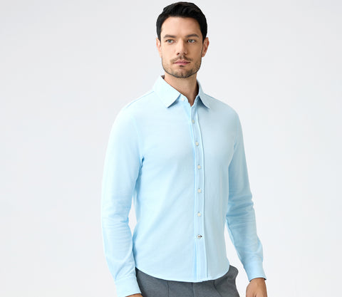 Ultimate Cotton Shirt Textured Pique Breathable & Soft