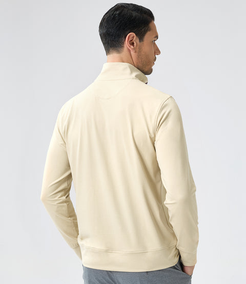 Luxury Hidden Zipper Fleece-Knit Polo