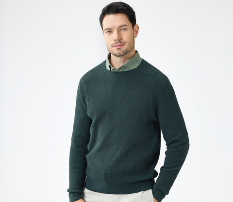 Innovative Men's Soft-Touch Fabric Sweater